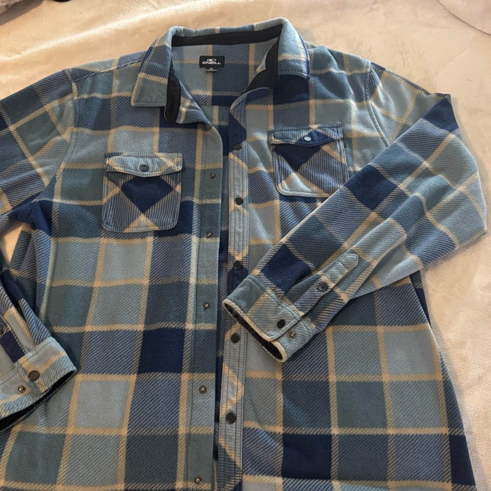O'Neill Blue Plaid Casual Button Down Shirt